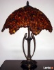 Lampa witrażowa Tiffany z bursztynu, średnica 40 cm
