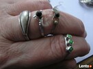 Srebrne KOLCZYKI Warmet pierścionki stara bizuteria
