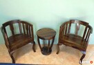 komplet 2 krzesła + stoliczek meble kolonialne palisander - 2