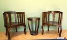 komplet 2 krzesła + stoliczek meble kolonialne palisander - 3