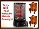 Obracany Grill Pionowy na 2 Kurczaki , do Gyrosa, Szaszłyki, - 2