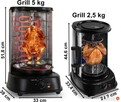 Obracany Grill Pionowy na 2 Kurczaki , do Gyrosa, Szaszłyki, - 4