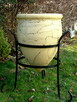 Mrozoodporna donica ceramiczna + stojak 80 cm. - 2