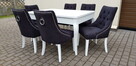 Krzesło tapicerowane pikowane z kołatką i pinezkami GLAMOUR - 5