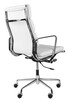 Białe krzeslo biurowe - skóra - 2