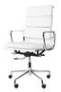 Białe krzeslo biurowe - skóra - 1