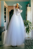 Przepiękna suknia ślubna ręcznie zdobiona cyrkoniami+dodatki - 3