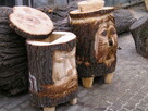 Drewniane barcie, donice, misy, kopańki, rzeźby ogrodowe - 6