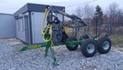 PRZYCZEPA LEŚNA 6t FARMA ŻURAW 4,2m HDS CHWYTAK ROZDZIELACZ - 5