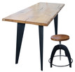 Stół wysoki, barowy dąb lity loft styl - 1