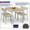 Stół z krzesłami Torino - dąb sonoma. - 2
