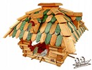 Karmnik dla ptaków model całoroczny z budką lęgową, ręcznie - 6