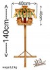 Karmnik dla ptaków model całoroczny z budką lęgową, ręcznie - 1