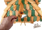Karmnik dla ptaków model całoroczny z budką lęgową, ręcznie - 4