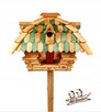 Karmnik dla ptaków model całoroczny z budką lęgową, ręcznie - 3