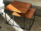 Stolik kawowy w stylu industrialnym modny wzór, różne - 3
