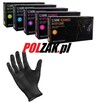 Rękawiczki ochronne gumowe CZARNE rękawice 100 sztuk roz. M - 2