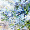 Obraz Kwiaty Niezapominajki w słoju 80x80 - 2