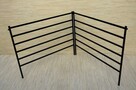 Płotek metalowy do ogrodu 100 x 80 cm z metalu - 2