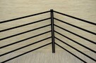 Płotek metalowy do ogrodu 100 x 80 cm z metalu - 3