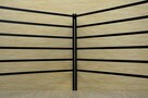 Płotek metalowy do ogrodu 100 x 80 cm z metalu - 7