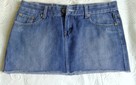 Jeansowa spódniczka mini, z lekko strzępionym dołem:) - 1