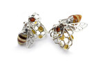 Eleganckie pierścionki, cudowne srebrne pszczółki. - 3