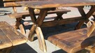 Komplet mebli ogrodowych stół + ławki - 2