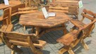 Komplet mebli ogrodowych stół + ławki - 3