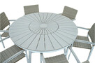 Stół okrągły obrotowy z 6 krzesłami - 1
