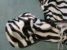 Sukienka zebra ,kr.rękaw ,wiążana z przodu, pas na gumce R.98 - 10