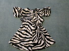 Sukienka zebra ,kr.rękaw ,wiążana z przodu, pas na gumce R.98 - 1