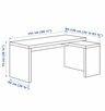 Biurko z wysuwanym panelem Ikea model Malm - 5