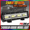 Lampa Halogen LED Panel 240W Reflektor Koparka Ładowarka JCB - 2