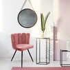 Krzesło różowe welurowe - 5