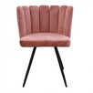 Krzesło różowe welurowe - 3