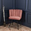 Krzesło różowe welurowe - 4