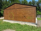 Garaż blaszany drewnopodobny orzech złoty dąb 5x6 6x5 6x6 - 2