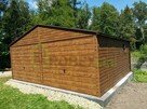 Garaż blaszany drewnopodobny orzech złoty dąb 5x6 6x5 6x6 - 3