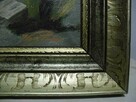 Obraz w pięknej ramie - sygnowany - 78x67cm - ANTYK - - 3