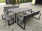 Duży zestaw mebli ogrodowych z metalu i kompozytu/ meble og - 5