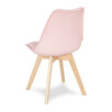 Krzesło różowe z poduszką na drewnianych nogach - 2