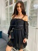 Czarna sukienka hiszpanka z falbankami - butik smlfashion - 3