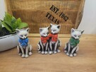 komplet kotów kotki gipsowe dekor - 5