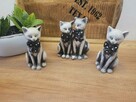 komplet kotów kotki gipsowe dekor - 2
