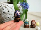 Jajko emalia cloisonne mosiądz Chiny antyk vintage - 3