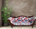 Sprzedam sofę stylizowaną, dużą, kolorowe obicie- 1 tys. zł - 1