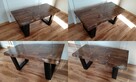 stolik kawowy rustyk z drewna drewniany ława stół 100cm X03 - 3