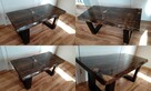 stolik kawowy rustyk z drewna drewniany ława stół 100cm X04 - 5