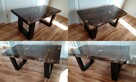 stolik kawowy rustyk z drewna drewniany ława stół 100cm X04 - 3